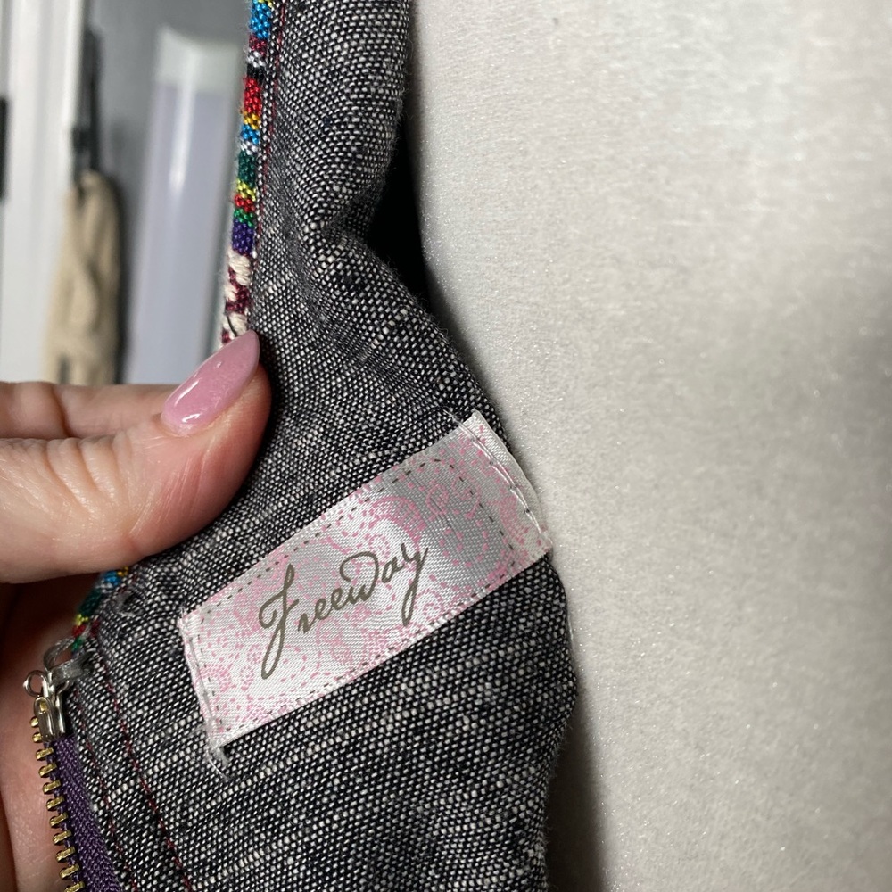 Freeway Gray “Denim” Dress with Embroidery - Picture 5 of 6